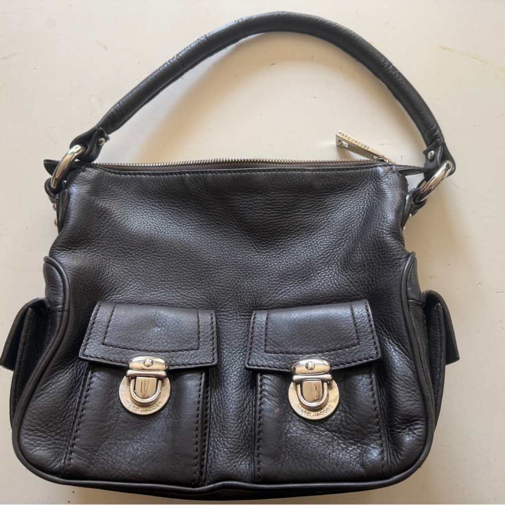 Vintage Y2K Marc Jacobs Brown Leather Small Multipocket Bag
